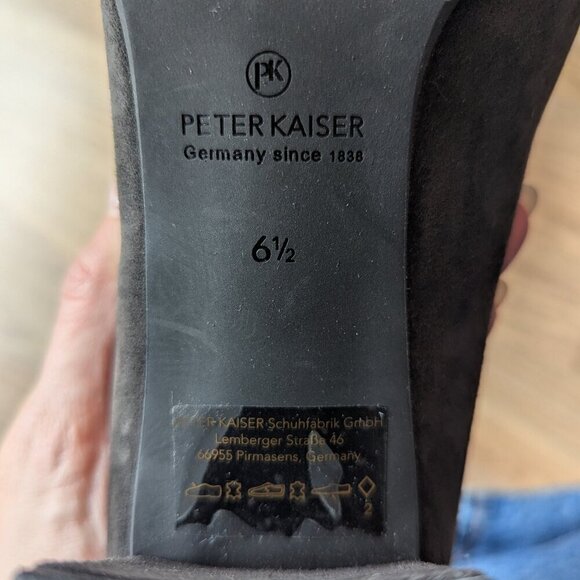 Peter Kaiser Suede Block Heel Pumps | Loafer Style | Brown - Picture 7 of 8